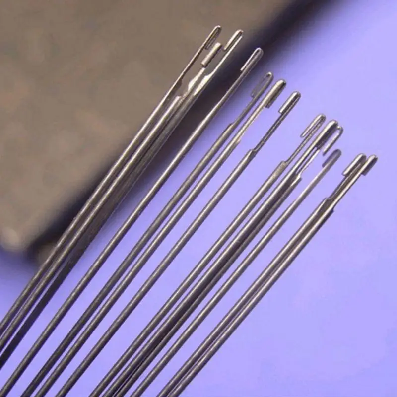 

97QE Opening Eye Needles for Hand Sewing Easy Threading Embroidery Needle threaders Metal Pin Stainless Steel