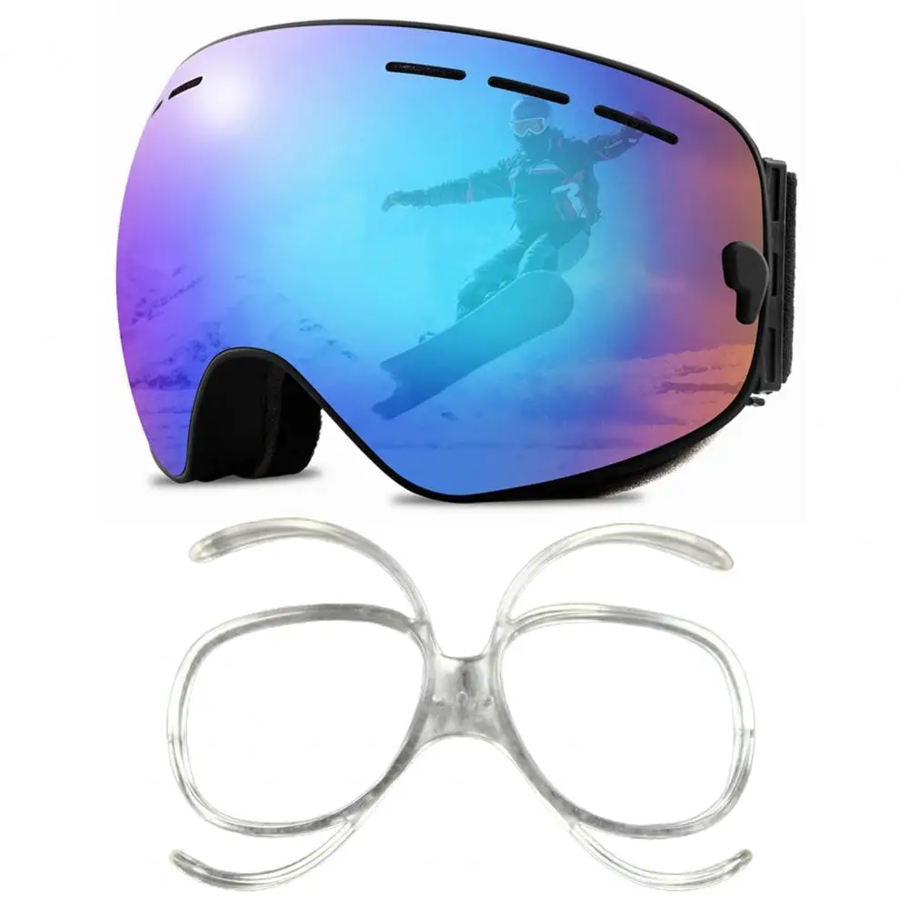 Ski Goggles Myopia Frame Anti-Scratch Insert Design Snowboard Goggles Myopia Lens Frame Skiing Glasses Embedded Sunglasses