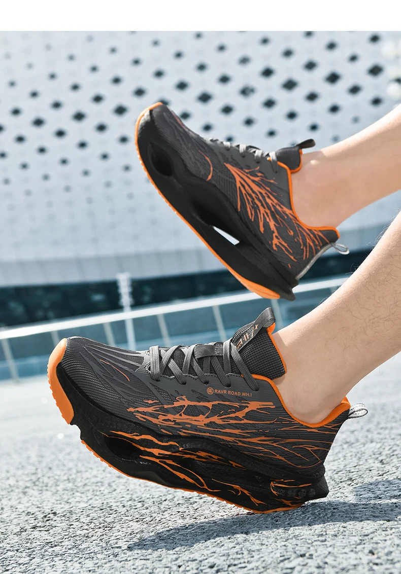 Herren Damen Ultraleichte Carbonplatte Laufschuhe Atmungsaktives Mesh-Obermaterial Weiche Mittelsohle Gummisohle für Lauftraining Sneakers – Detail 14