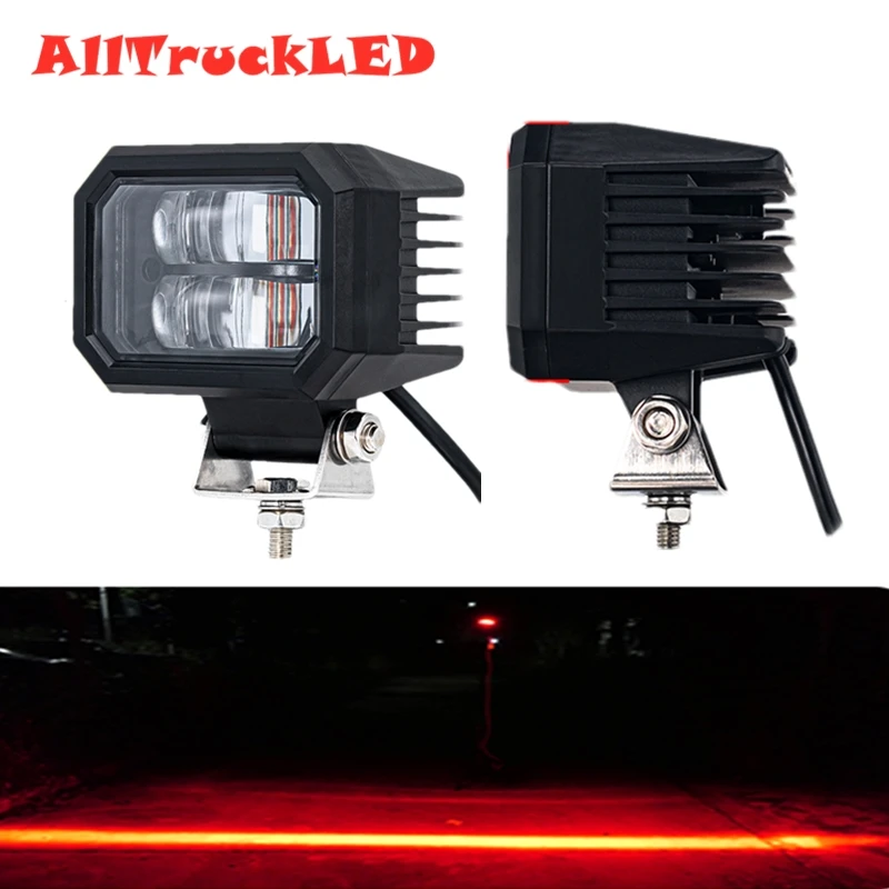 

1Pc DC 12V - 80V LED Forklift Lights Red Forklift Warning Lights Reverse Indicator Lamp Work Light Red Danger zone Forklift lamp