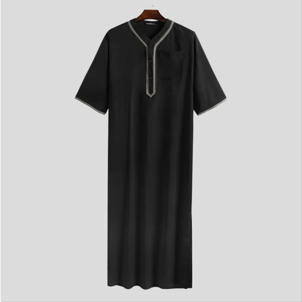 2025 New Arrival! Muslim Men's Loose - Robe Button - up Shirts, with the Style of Middle - East, Arab, Dubai and Malaysia