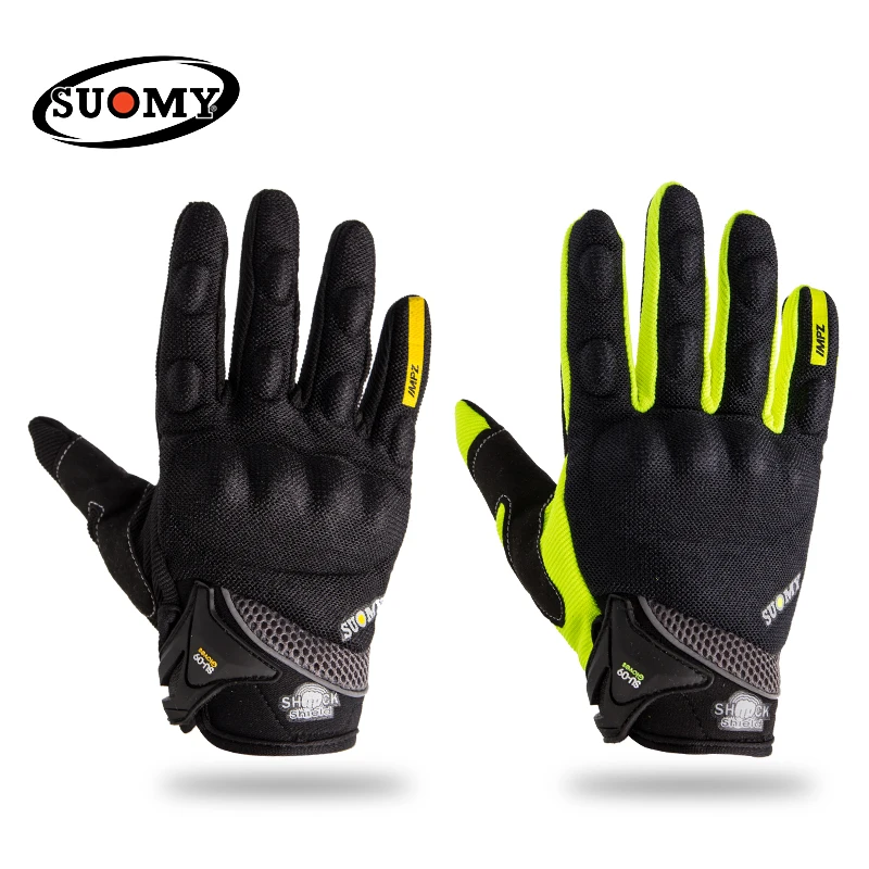 SUOMY NEUE Moto rcycle Handschuhe Grün Moto kreuz Racing handschuhe Voll Finger Radfahren guantes moto Moto rbike Sommer luvas da moto cicleta