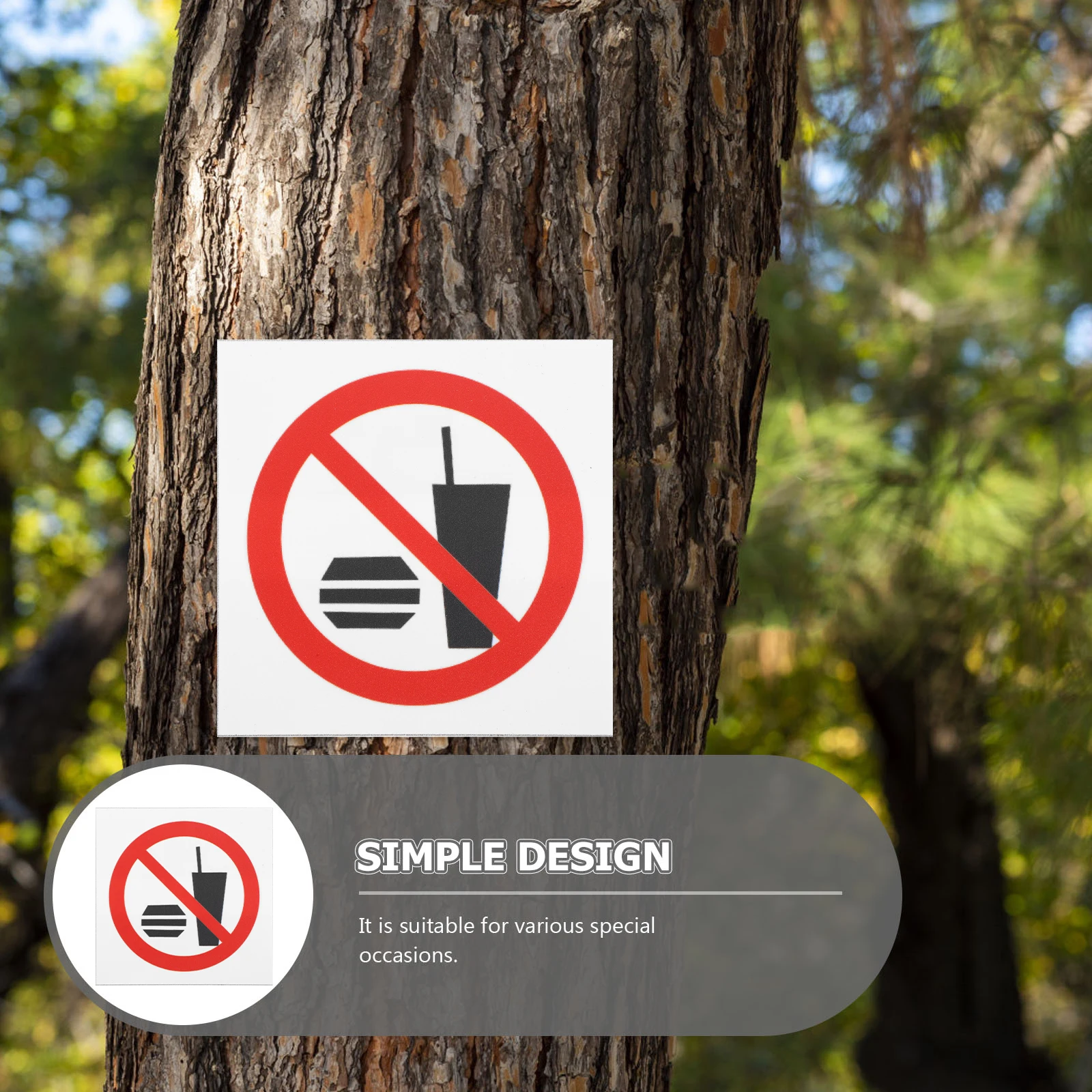 

4 Pcs No Sign Decals Service Symbol Signs Sticker Stickers or Drinking Window Indoor Labels Drinks