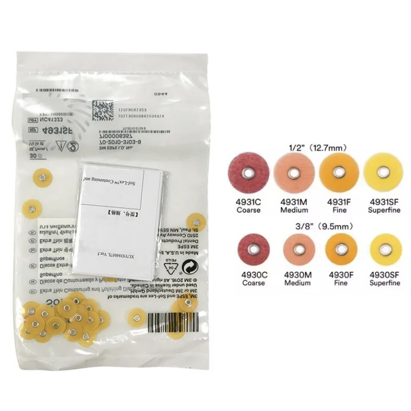 30Pcs/Bag Dental 3M ESPE Sof-Lex Extra Thin Contouring & Polishing Disc 4930C 4931M Dental Ultrathin Wheel Polishing Disk