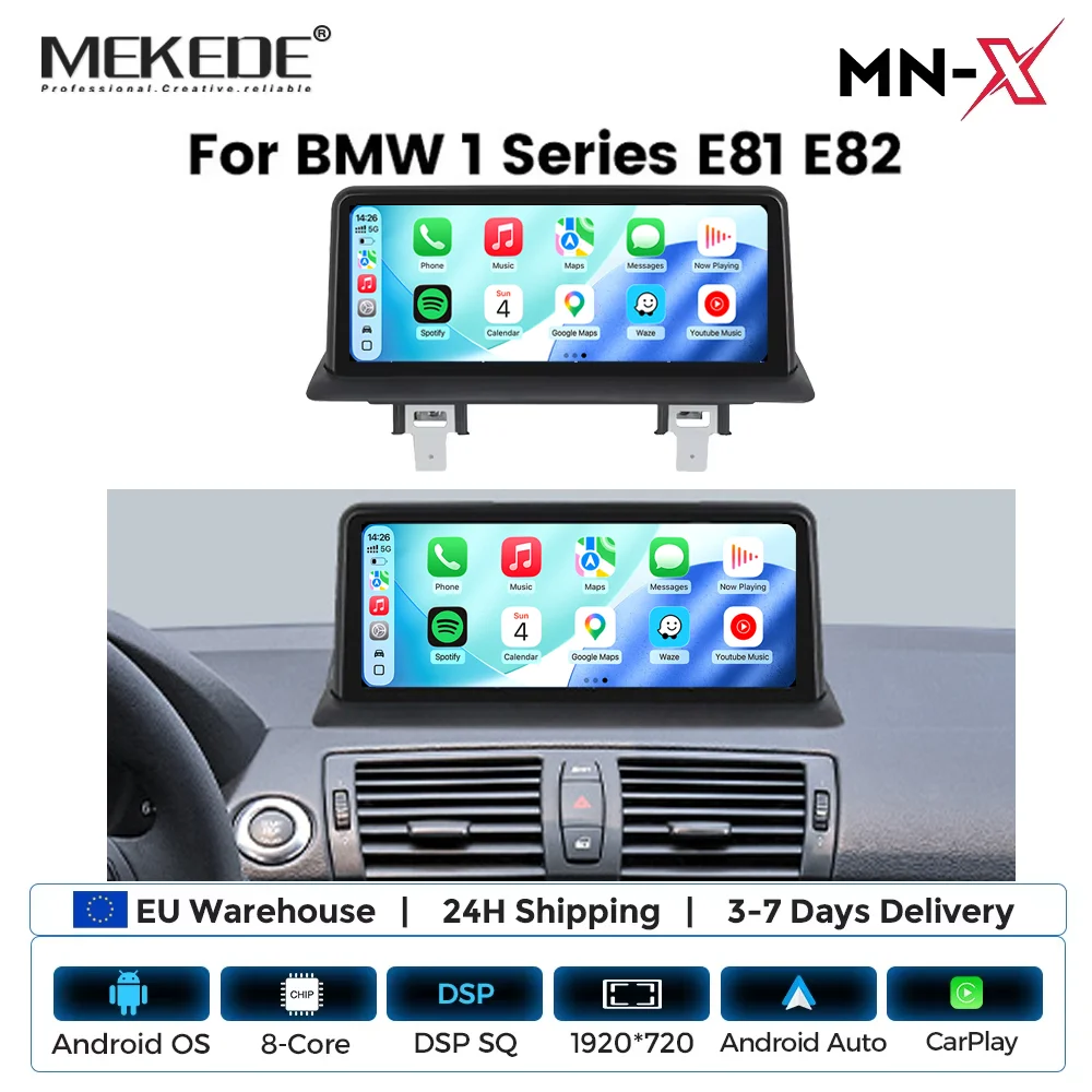 MEKEDE 10,25 pouces 6+128G Autoradio sans fil CarPlay Android Auto pour BMW X1 E84 2009-2015 Navigation GPS Android Lecteur multimédia WiFi DSP RDS BT SWC IPS Écran tactile Autoradio Lecteur vidéo Unité principale Stéréo Systèmes intelligents