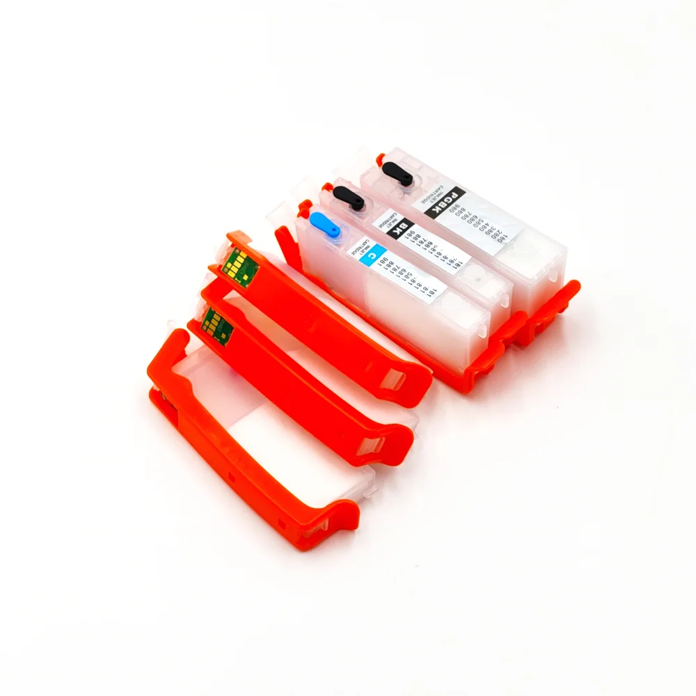 Europe PGI-530 CLI-531 Empty Refillable Ink Cartridge With One-time-use Chip For Canon PIXMA TS8750 TS8751 Printer