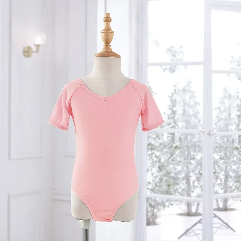 

Балетный трико для девочек, костюм балерины, черный танцевальный трико, боди с открытой спиной, топ, детская гимнастическая танцевальная одежда, сетчатый купальник