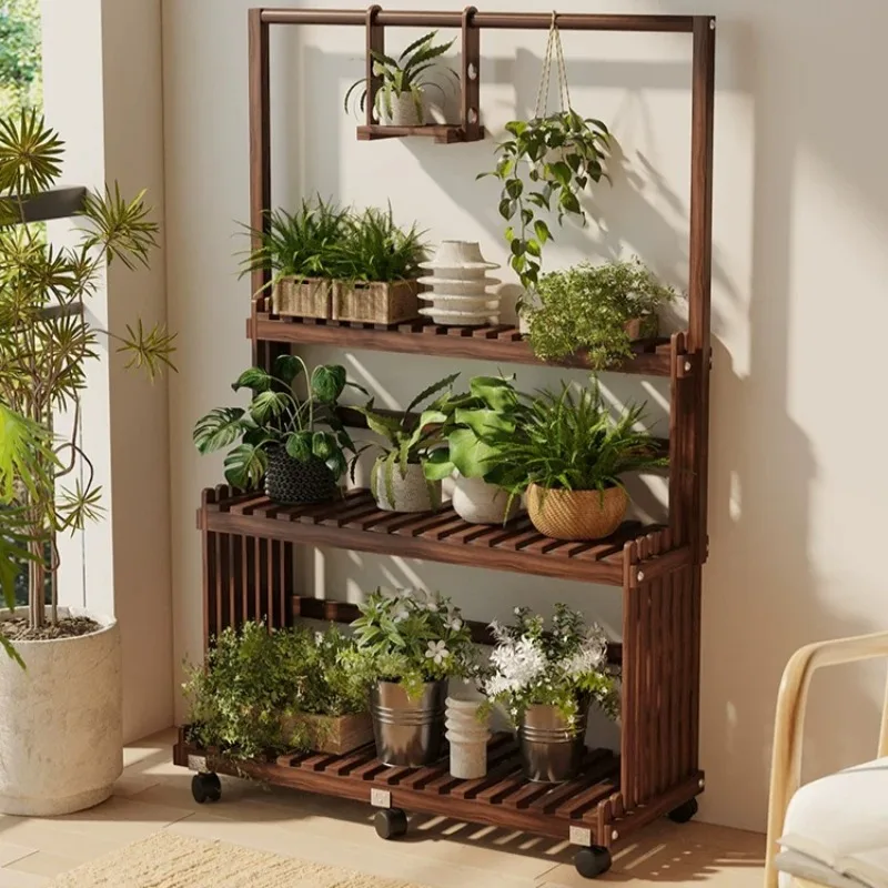 Wall Corner Plant Stand Wooden Flower Display Balcony Plant Stand Big Outdoor Giardino Arredamento Esterno Patio Furniture