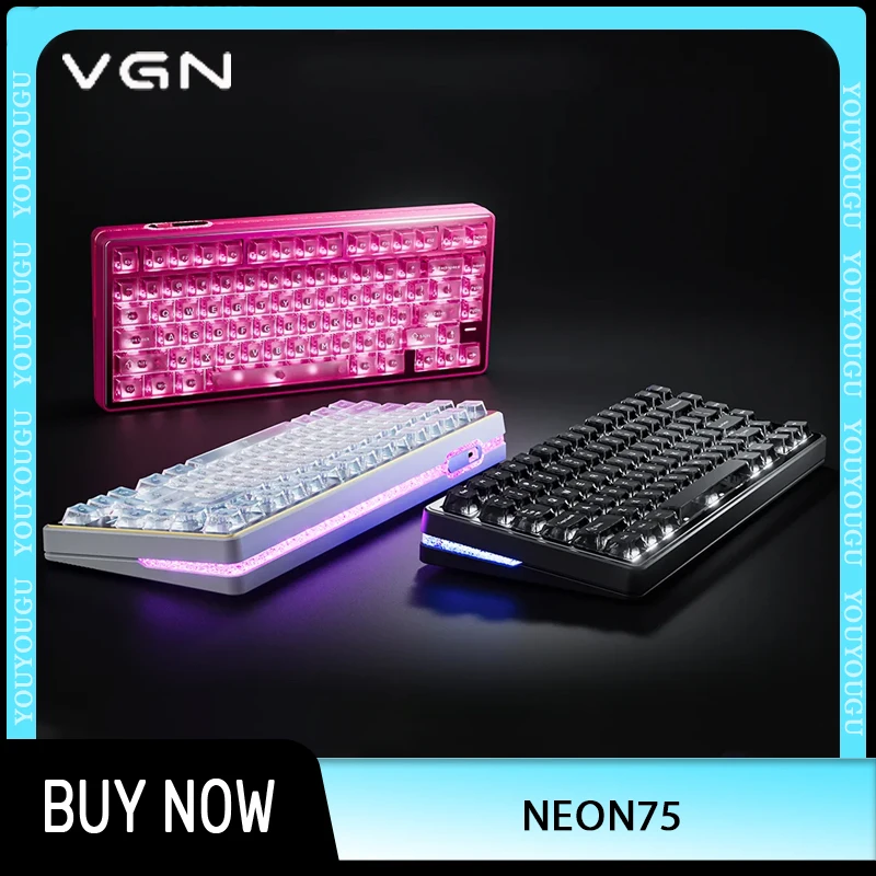 

Vgn Neon75 Супер конкурентоспособная версия Механическая клавиатура Tri Mode E-Sport Магнитный переключатель Игровая клавиатура 8000 мАч Аксессуар для ПК