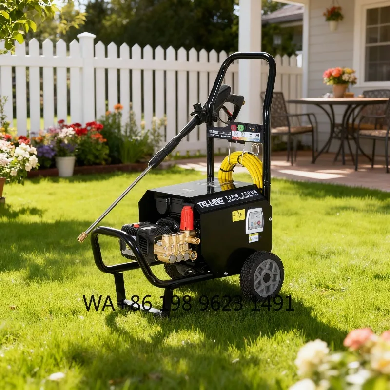 2000PSI 138bar Portable Electric Pressure Washer Adjustable Easy Operation for Soccer Field Railing Cleaning