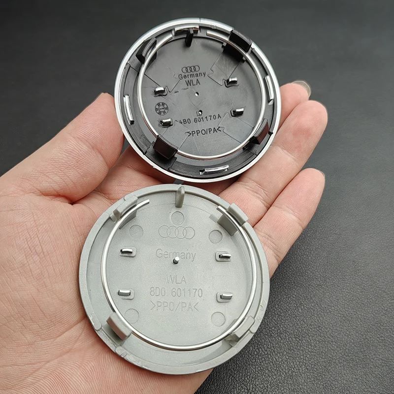 20Pcs 60mm 61mm 68mm 69mm 77mm Audi Hub Caps Car Wheel Center Caps For Audi A1 A2 A3 A4 A5 A6 A7 A8 Q2 Q3 Q5 Q7 Accessories