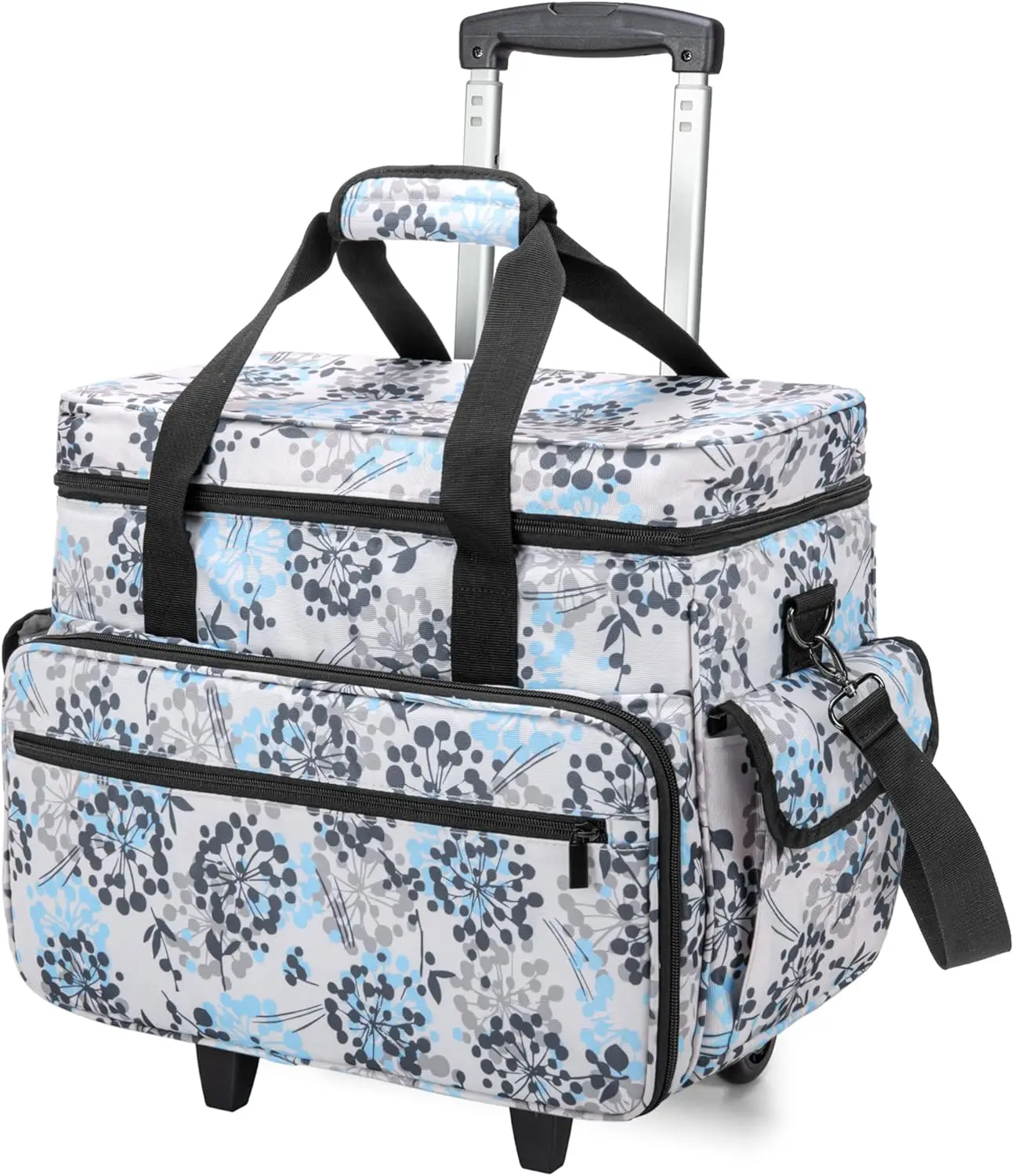 

Portable Sewing Machine Case with Detachable Wheels, Compatible with Most Machines and Accessories