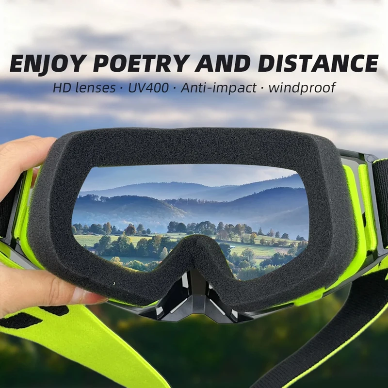 Colorful Motorcycle Glasses Goggles Motocross Goggles High Quality Helmet Moto Dirt Bike ATV Ski For Outdoor Sports Glass Scoote