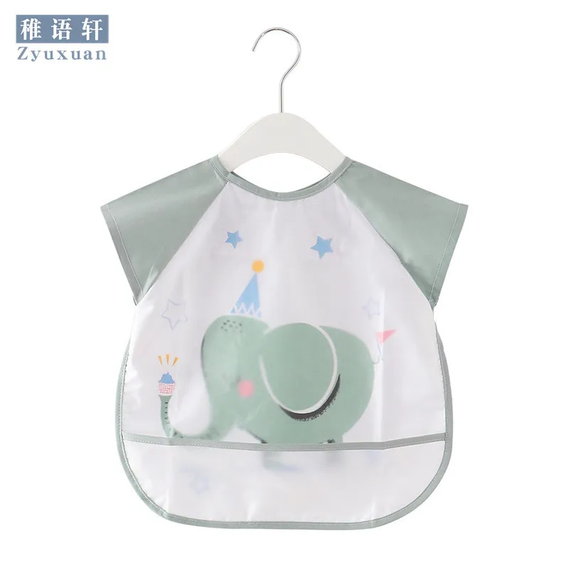 

Baby Dinner Coverall Bib Summer Thin Girl Baby Waterproof Bib Children Male Painting Apron Protective Clothing