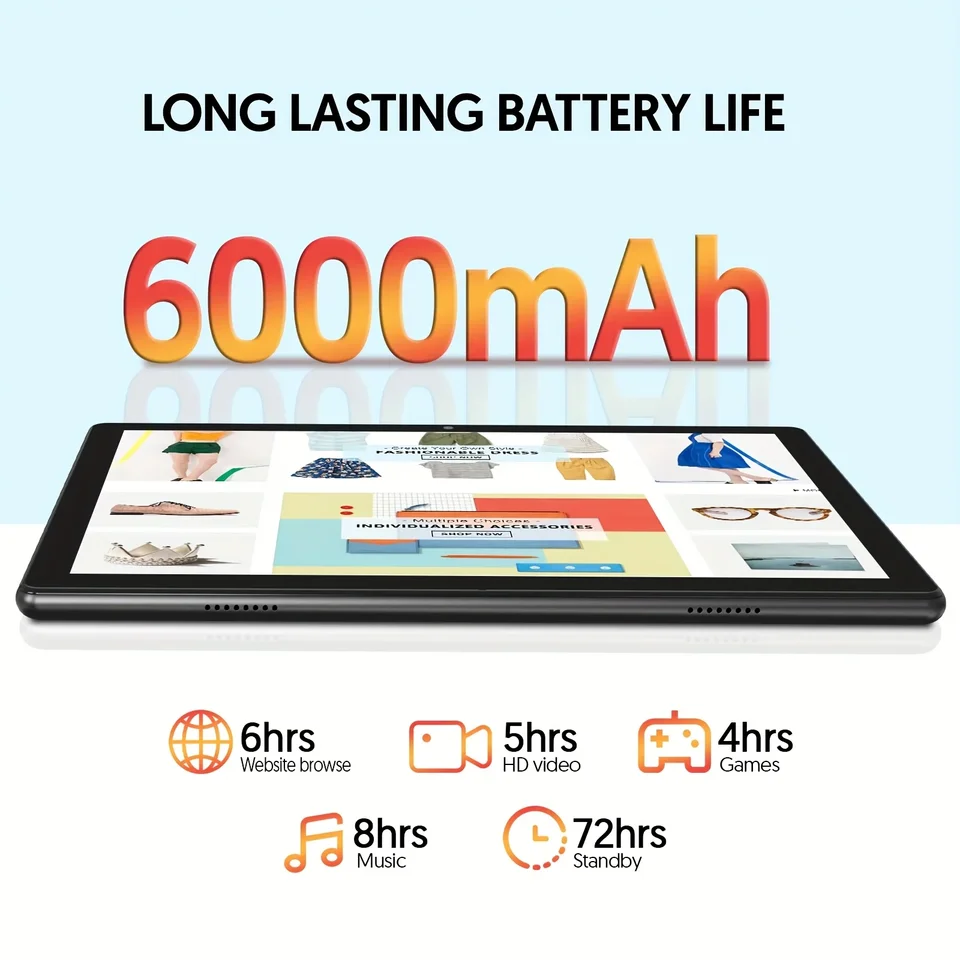 BAKEN 10インチ Android 15 タブレット、12GB（3+9拡張可能）RAM +