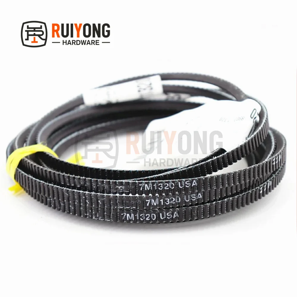 7M Wide-angle belt 400/410/412/500/515/530/545/560/580-1120mm For Harbor Freight Lathe Drive Belt Transmission Triangle Belt