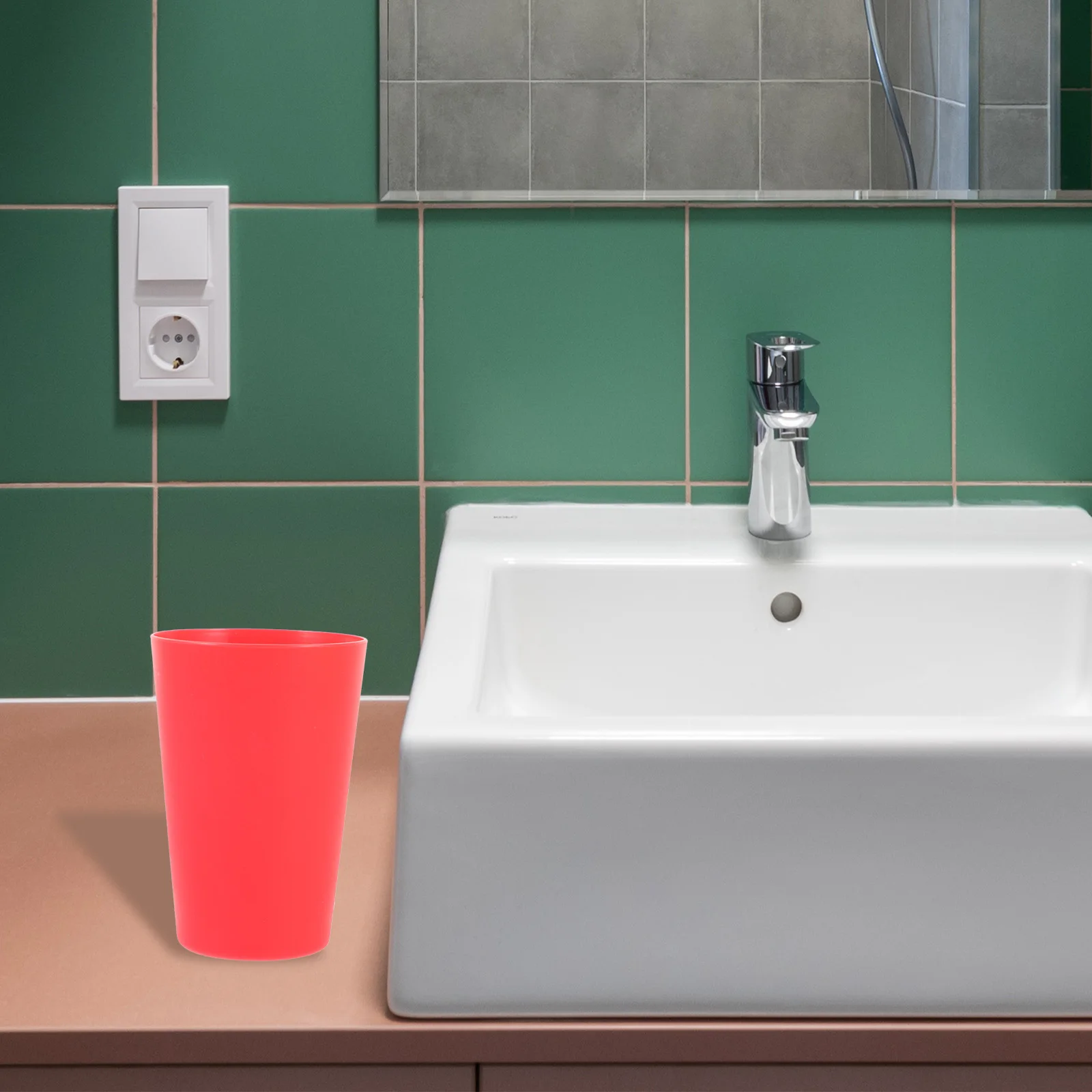 

12Pcs Plastic Cup Premium Quality Solid Color Non-Toxic Bpa-Free Elegant Stackable Drinking Mug for Kids Adults Toothbrush Cup