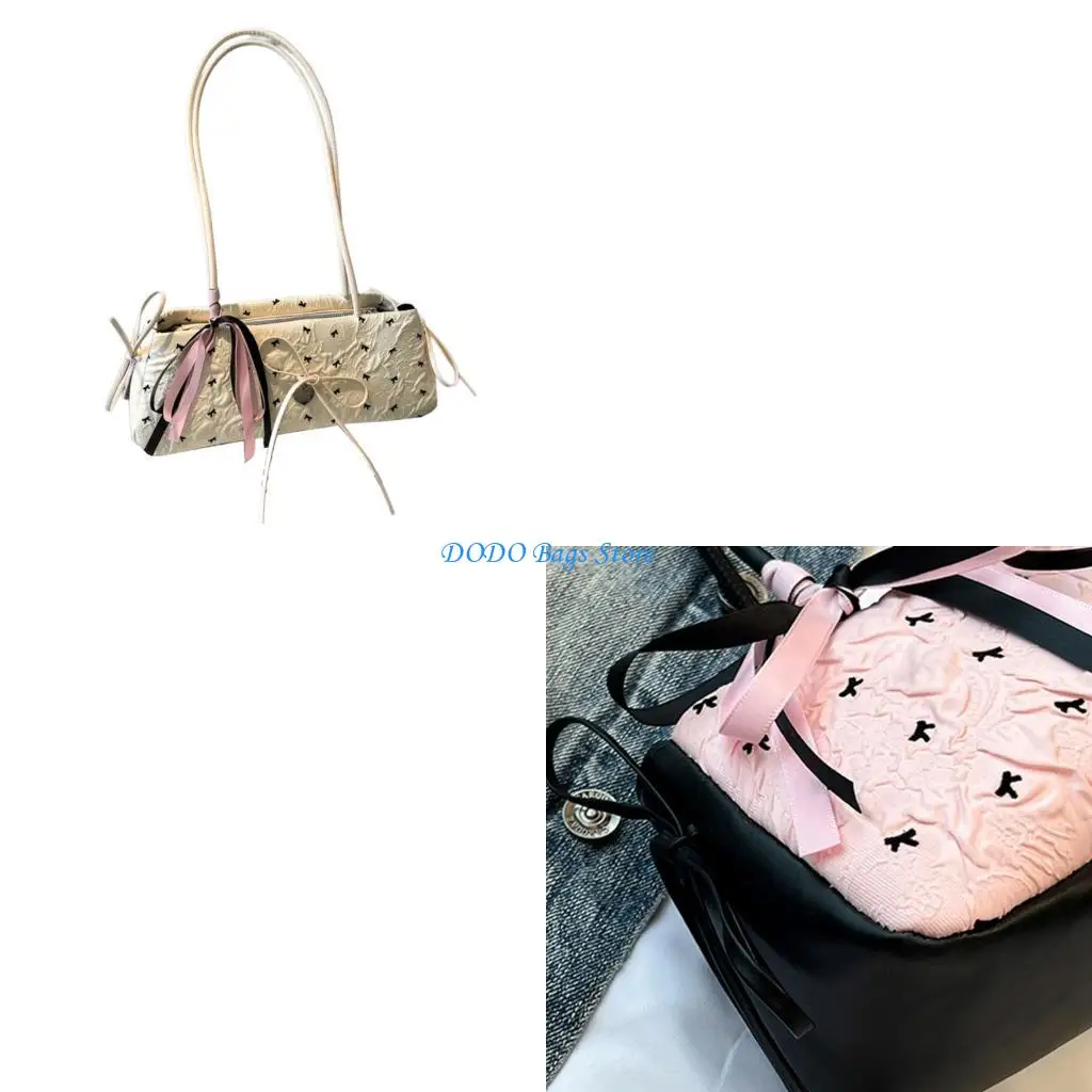 

Women Armpit Bag Handbag All-matching Shoulder Bag Lovely Bows Underarm Bag