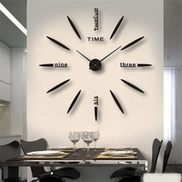 Large 3D Wall Clock Luminous Classic Wall Clocks DIY Digital Clock Wall Watches Stickers Silent Clock for Home Living Room Table