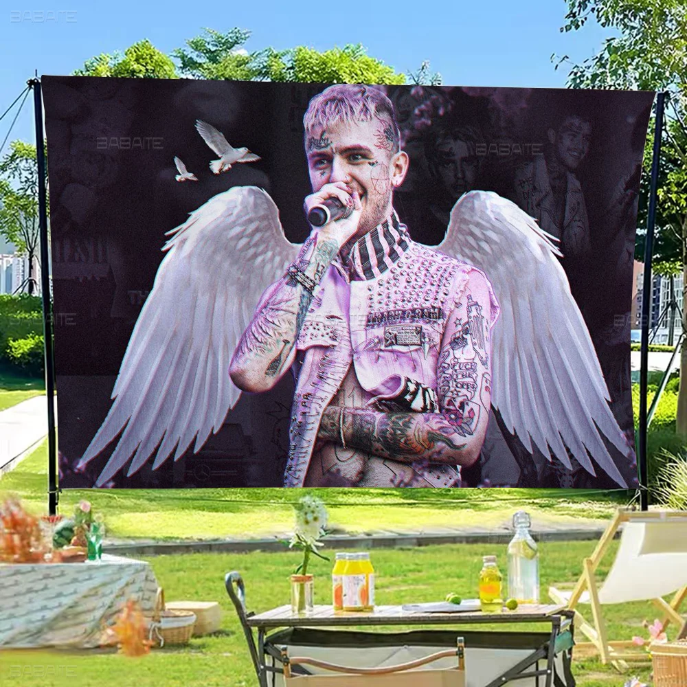 Boy Lil Peep Cry Baby Hippie Family Gatherings Outdoor Atmosphere Flags Camping Decorations Banners