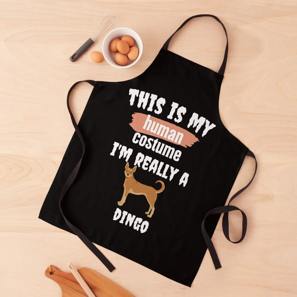 

This Is My Human Costume I'm Really A Dingo Apron Household Items Kitchen Kitchen Things Barber Apron