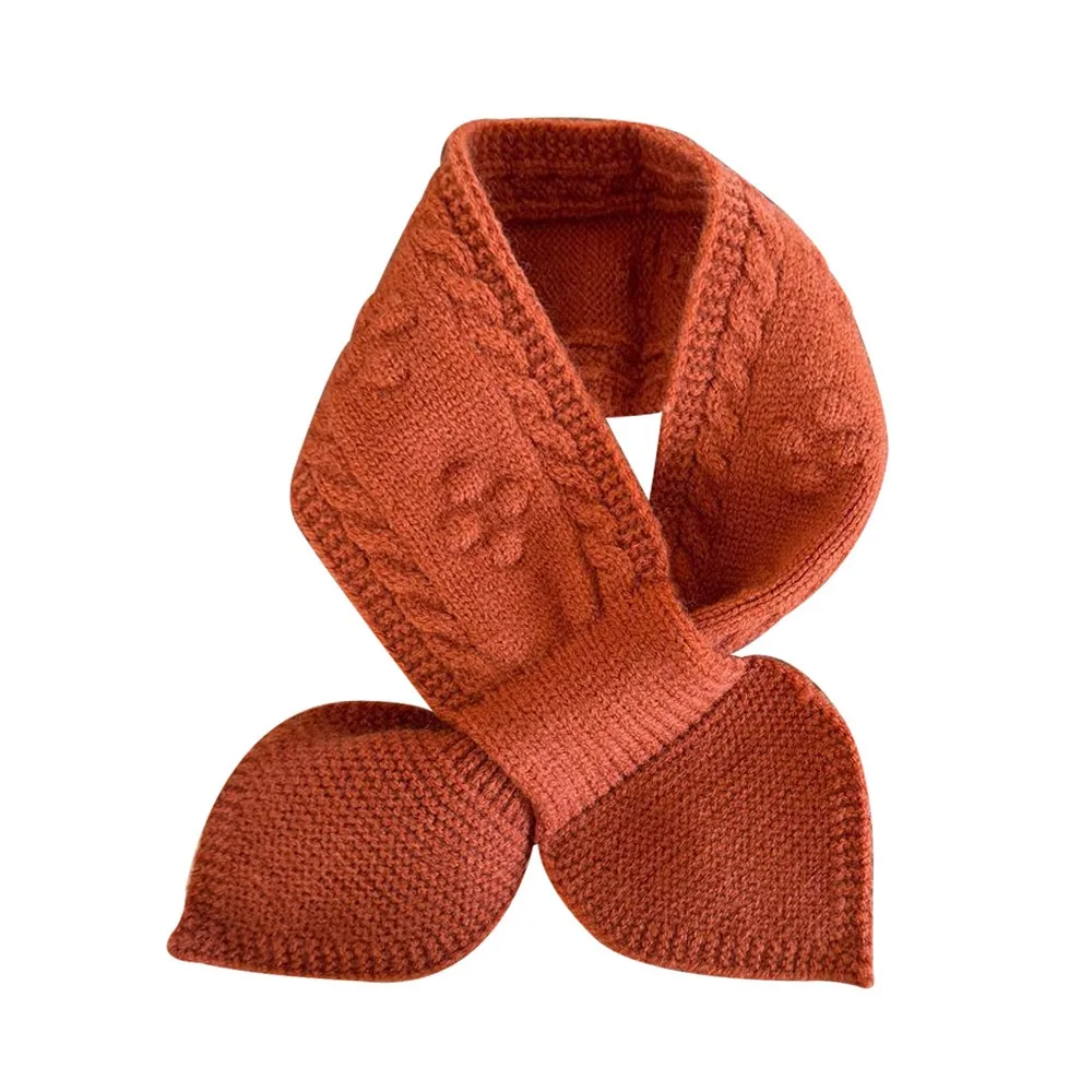 

Fashion Warm Kids Winter Scarf Soft Thick Neck Warmer Cute Princess Knitted Scarf Outdoor