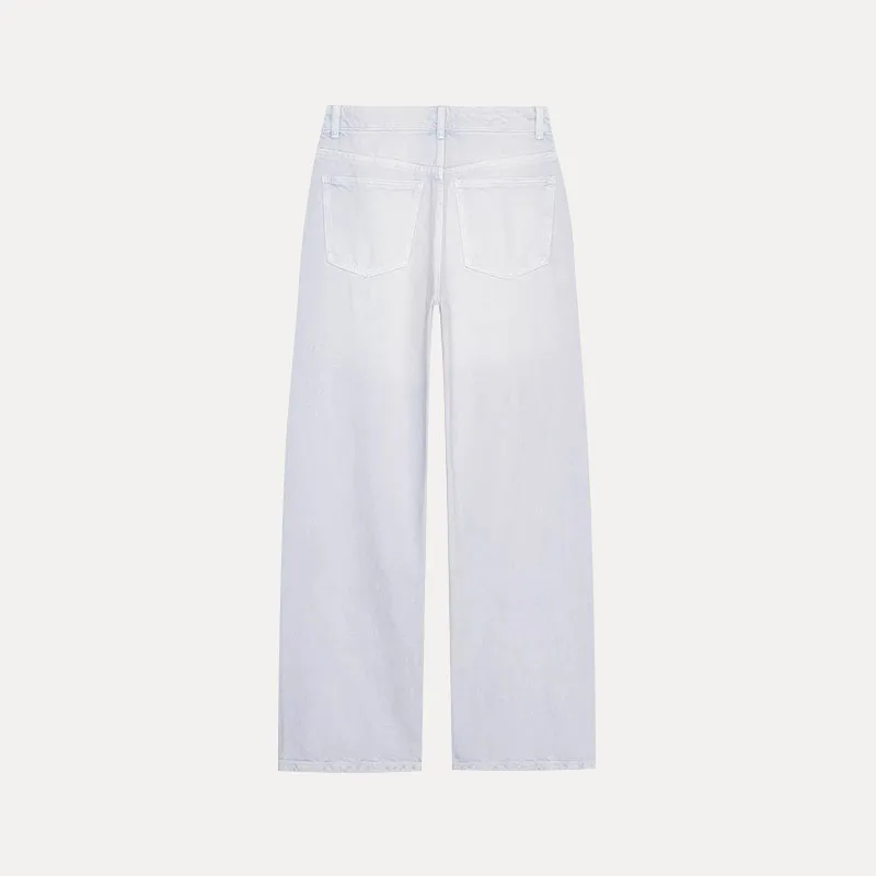Ele High Waist Wide Leg Casual Denim Jeans Spring 2025 New Women's Faion Z Long Pants l Waist
