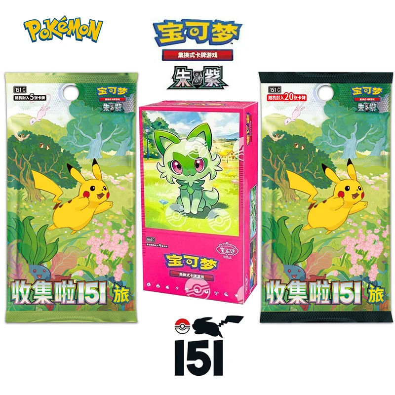 Orijinal Pokemon Ticaret PTCG Kartları Çin 9.0 Scarlet&Violet Toplanan 151 Gezisi Sonsuzluk Güçlendirici Paketi'nden Açık Çocuk Hediye