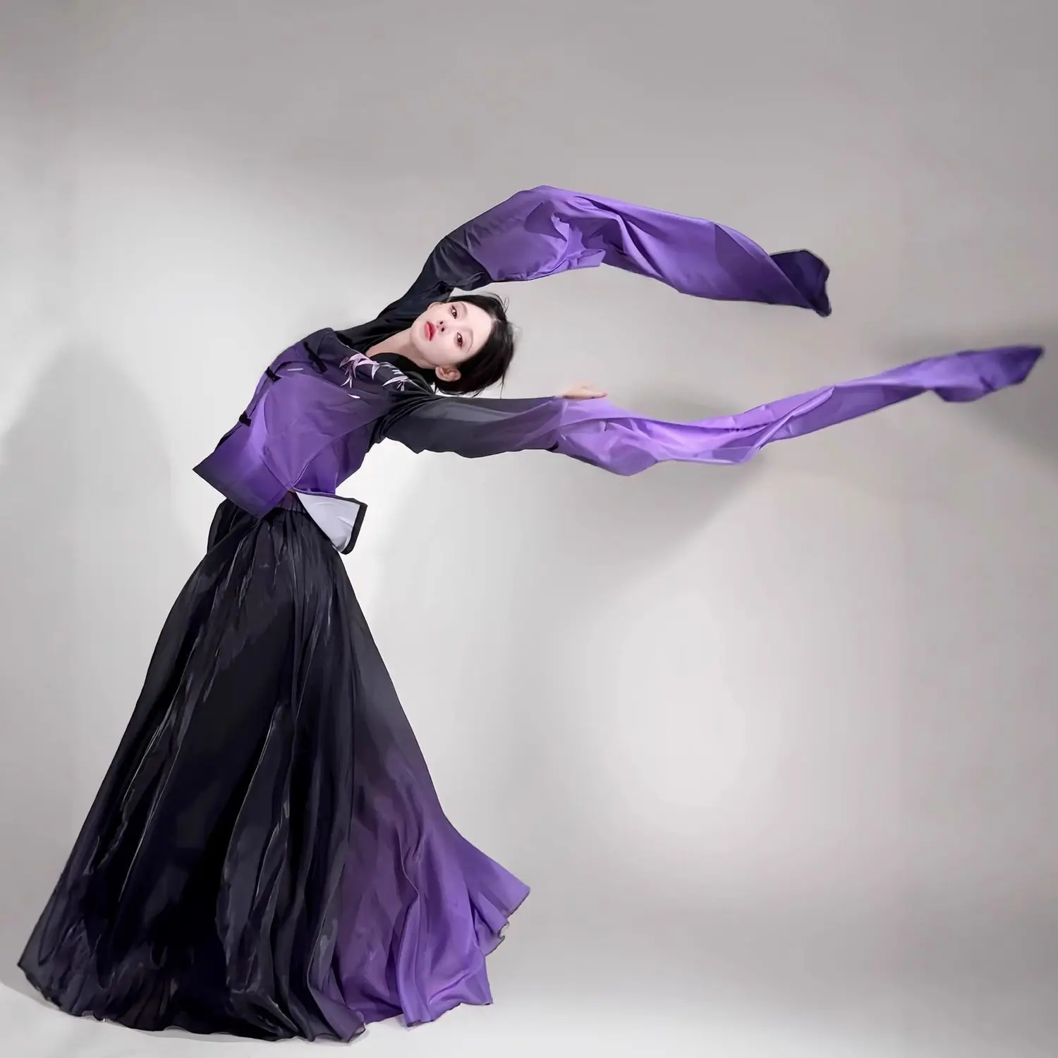 Classical Flowing women's  Dress Performance Tang Ancient Chinese National Style Dance New Thin high-waisted Full Set Hanfu