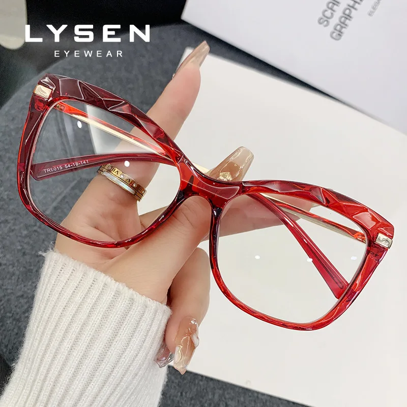 LYSEN mode papillon cadre femmes lunettes de lecture myopie et Anti lumière bleue personnalisation lunettes de Prescription progressives
