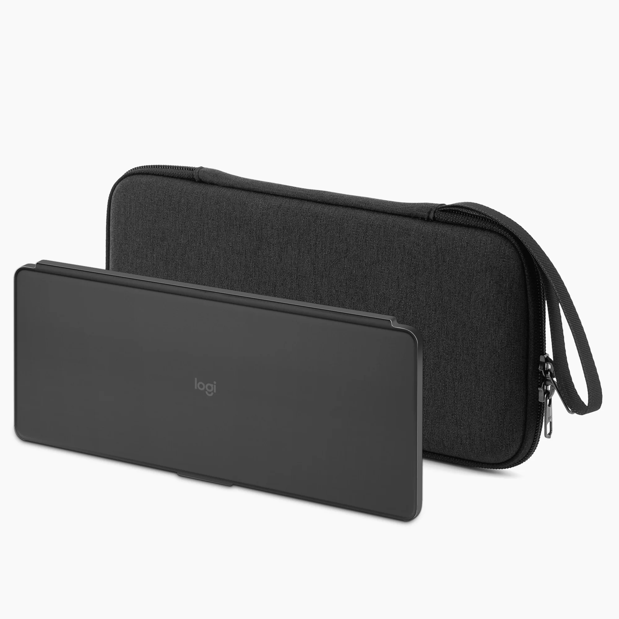 Geekria Keyboard Carrying Case, Compatible with Logitech KEYS-to-GO 2 Hard Shell Protective Travel Bag (Dark Gray)