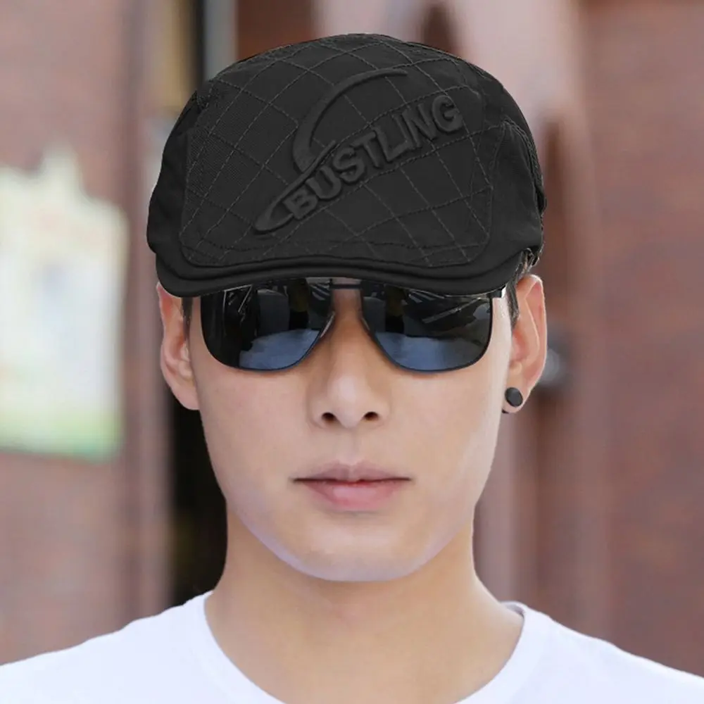قبعة بيريه عصرية قابلة للتنفس قابلة للتعديل للحماية من الأشعة فوق البنفسجية بلغت ذروتها قبعة كاجوال من القطن كابي قبعة مسطحة للرجال