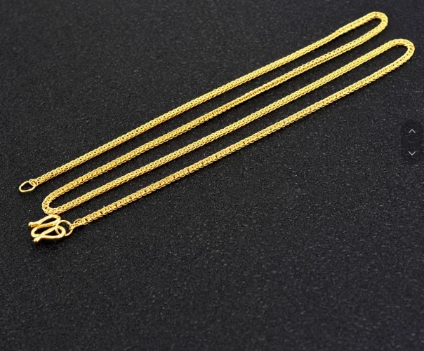 

24k pure gold necklaces fine gold chopin chains gold jewelry for wedding