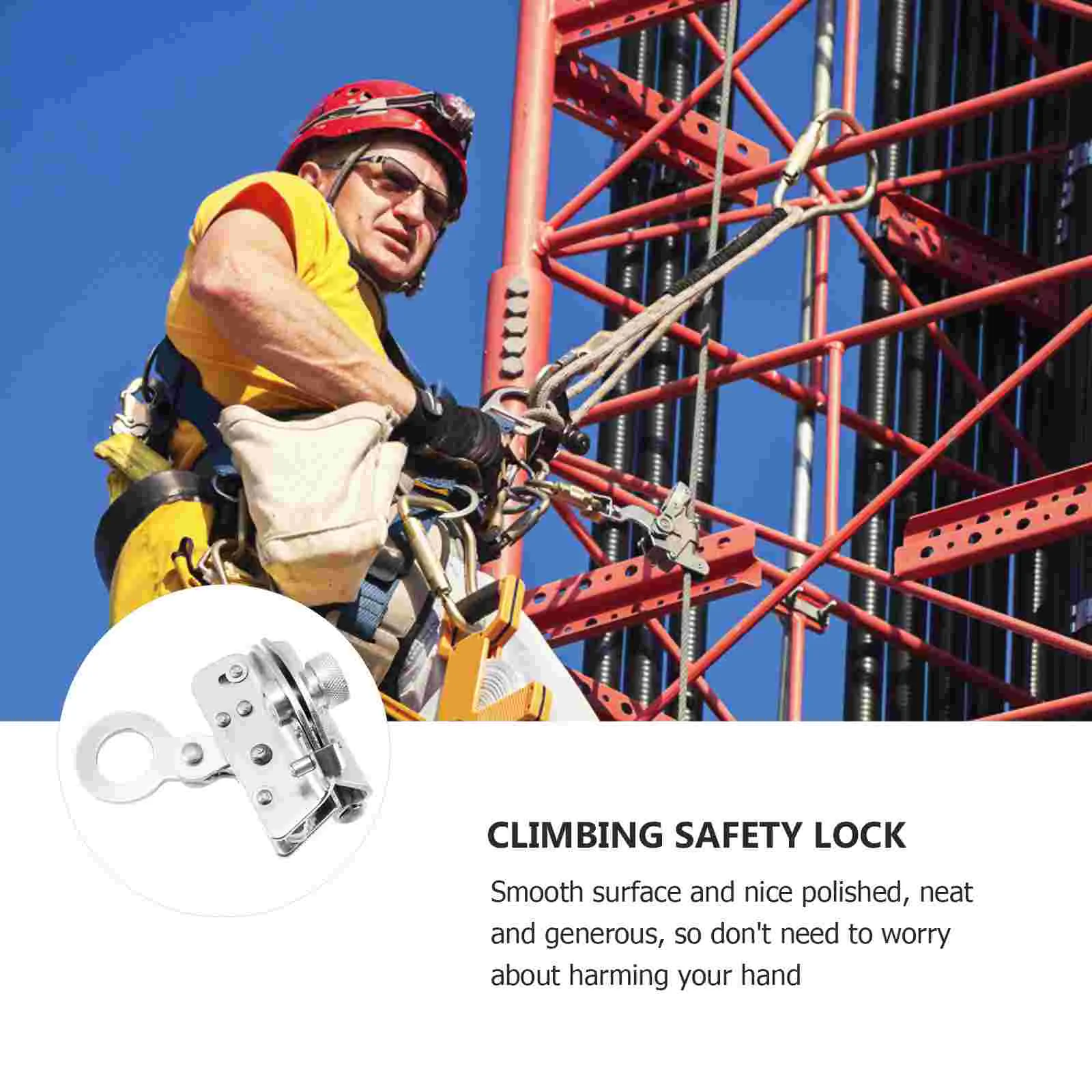 Safety Rope Self-locking Device Equipment Metal Climbing Tool Anti-falling Forged Steel