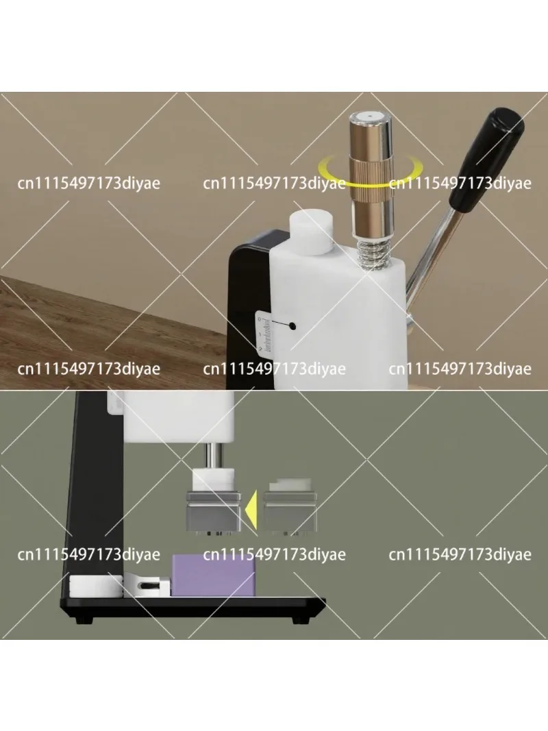 Manual Soap Stamp Press Tool with Adjustable Depth for Handmade Soap, Shampoo Bars and Craft Projects