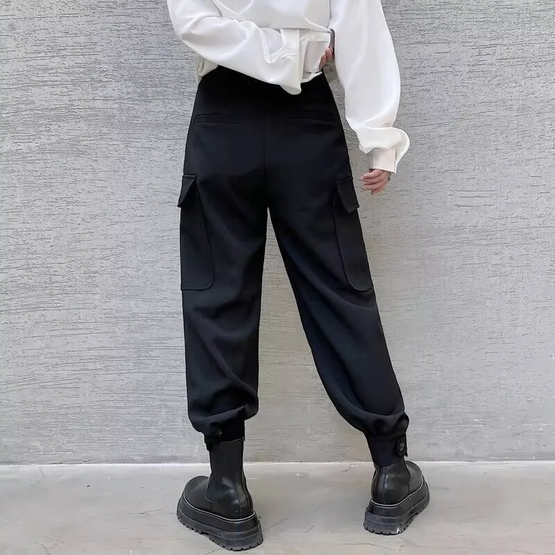 

Pants, Bulky Pocket Spring Cargo Men's Urban New Youth Fashion Men's Loose Wide Legs, Large Size Haren Pants , Legs,