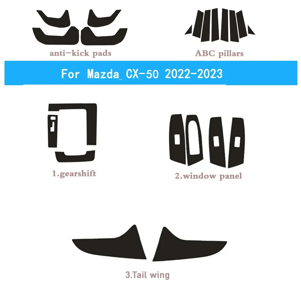 

Car-Styling Carbon Fiber Car Interior Center Console Color Change Molding Sticker Decals For Mazda CX-50 2022-2023