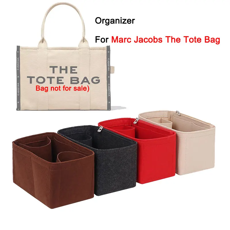 Bolsa organizadora inserção bolsas forro bolsa interna com zíper perfeito para marc jacobs a sacola