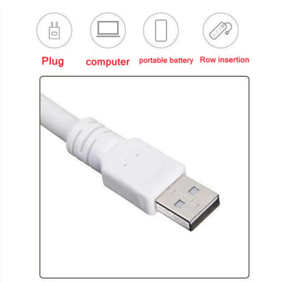 PwwQmm USB المحمولة LED ضوء العين الرعاية الجدول مكتب مصباح ل قوة البنك التخييم الكمبيوتر المحمول كتاب ليلة الإضاءة لوازم الأثاث