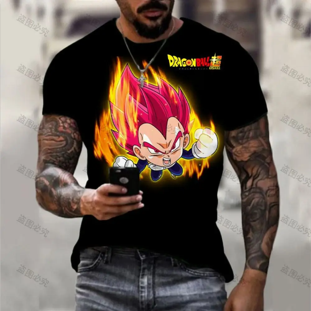 Men's Clothing T-shirt Short Sleeve Dragon Ball Z Hip Hop Tshirt Vegeta Mens Clothes Fashion Goku Streetwear New Essentials 2023