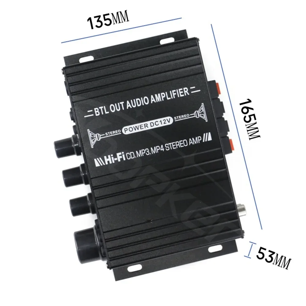 Woopker AK390/380 BT 5.0 HiFi Leistungsverstärker 400Wx2 Stereo Digital-Verstärker BASS Mediaplayer Unterstützt FM-Radio AUX-Mikrofoneingang – Detail 7