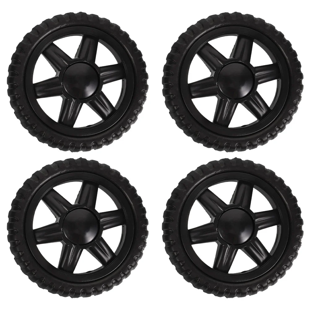 4 Pcs Wheel Baby Fold The Shopping Cart Laundry Basket Wheels Caster Pu Rolling Replacement