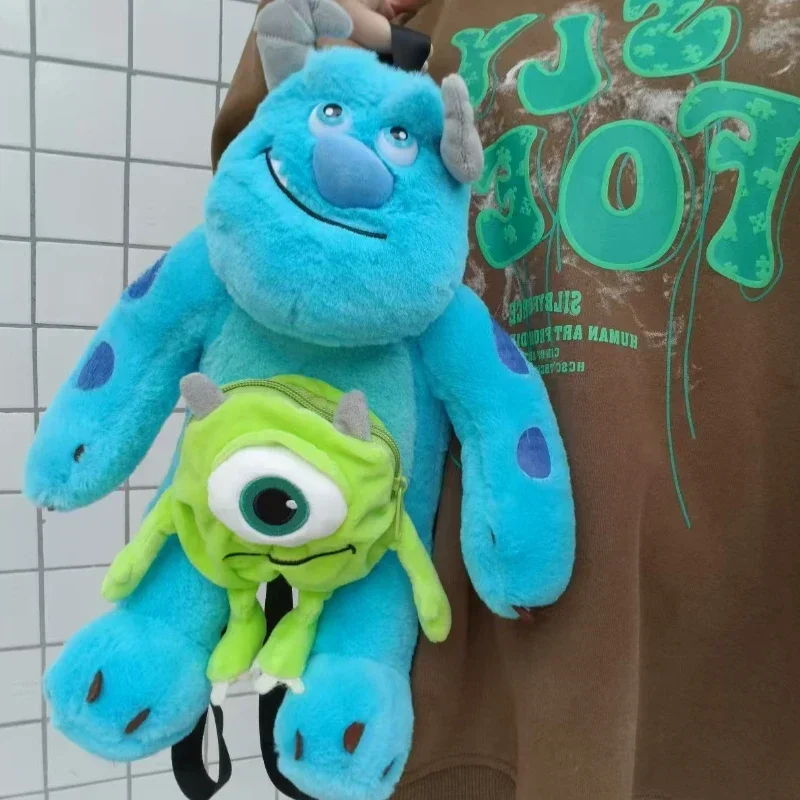 Mochila de 35cm de Disney Monster University Sullivan, muñeco de peluche de dibujos animados, muñeco de juguete bonito, mochilas de moda para niños, regalos de cumpleaños y Navidad