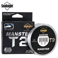 SeaKnight Brand MANSTER T2 100M Series 100% Fluorocarbon Fishing Line, Carbon Fiber Line 3-35LB Upgrade Sinking Sea Fishing Line