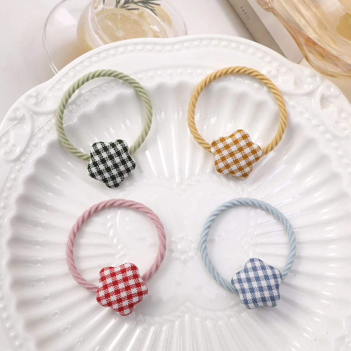 5pcs korean style chill hair ties for women cute hair accessories for girls female barrettes