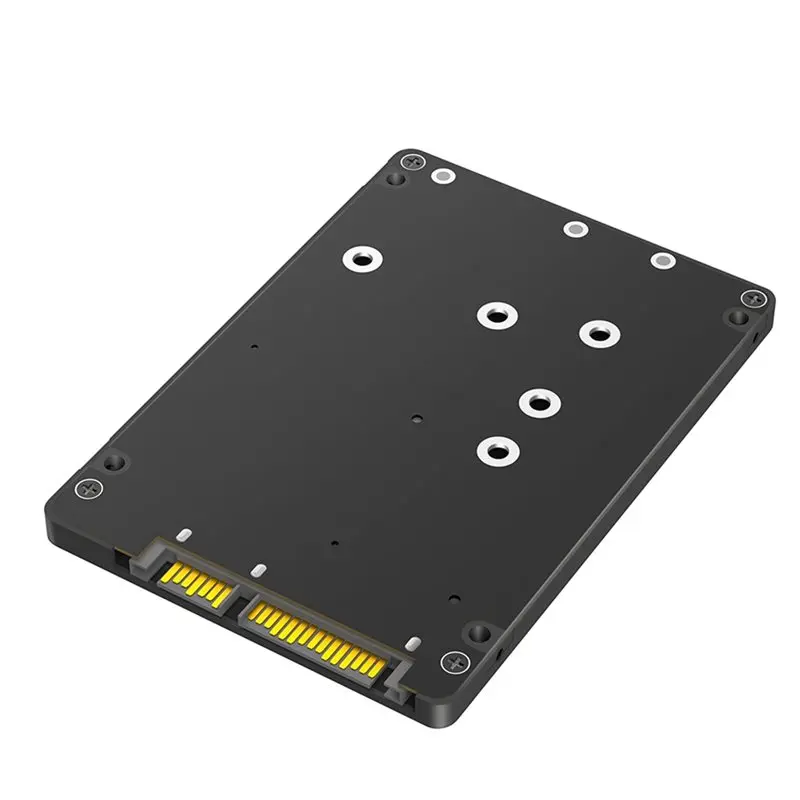 Exquisite-5X 2 In 1 Combine M.2 NGFF Key B & MSATA SSD To 2.5 SATA3 Adapter With Plastic Enclosure SSD Case Box