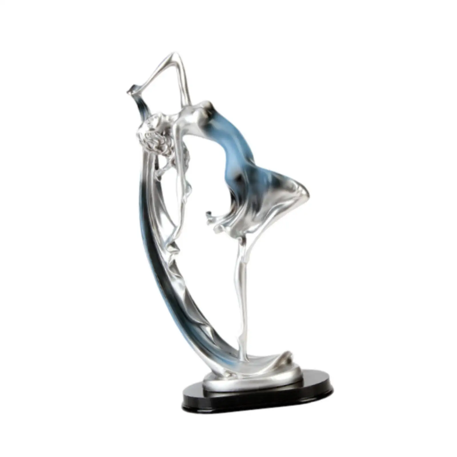 Modern Dancing Girl Statue Resin Ornament Decorative Figure for Living Room Shelf Table Accessories