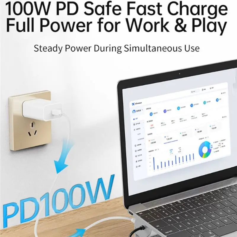 Super Deal -USB C Hub With 4K@ 60Hz -Port, Ethernet, PD 3.0 Support- 11 In 1 Type C Docking Station Featuring Laptop Stand