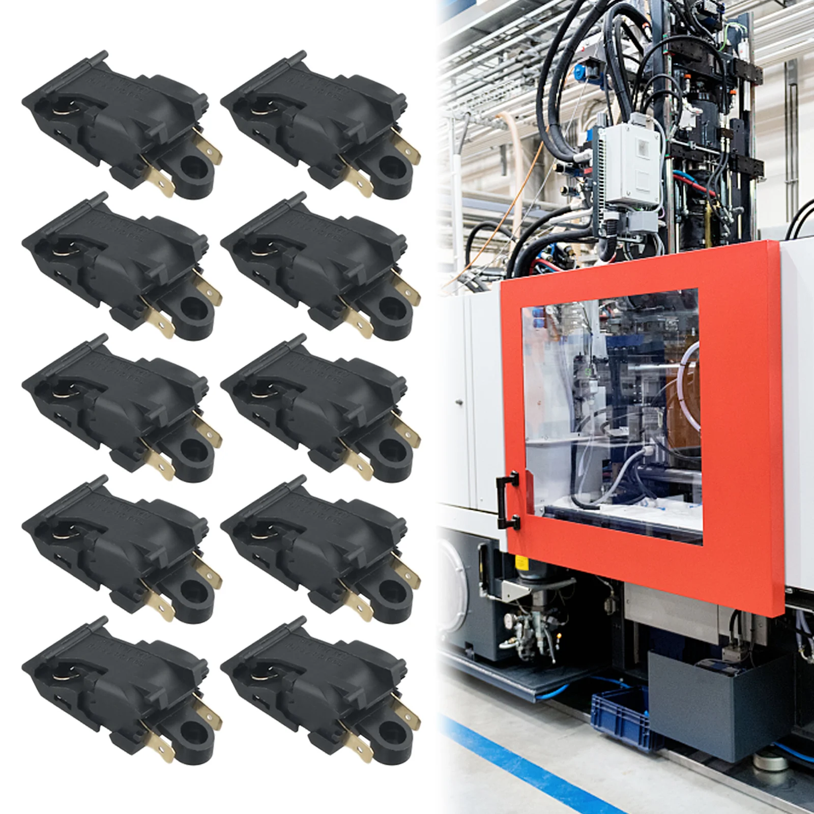 Interruttore bollitore elettrico 10 pz 13A corrente 2 Pin terminale 250V tensione bollitore elettrico interruttore con termostato bollitore