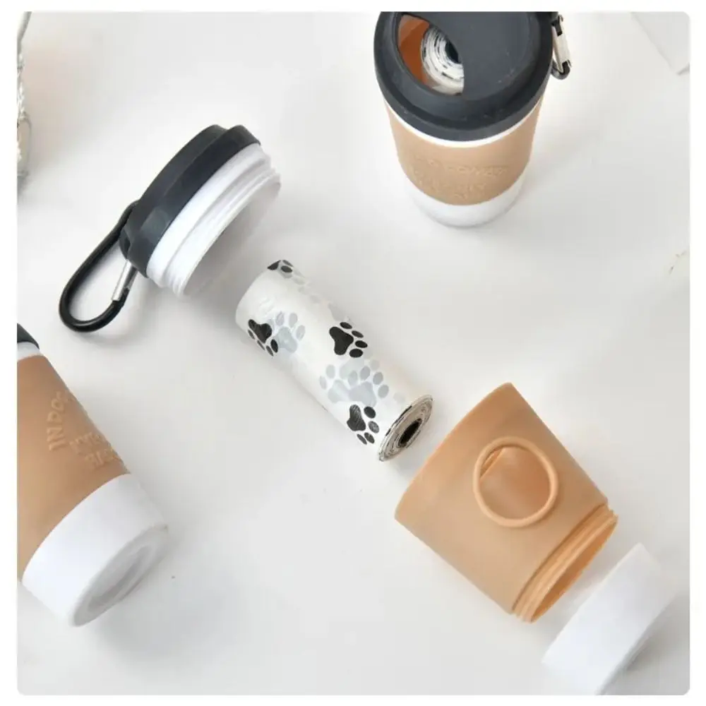 

Coffee Cup Style Dog Poop Bag Holder Creative Design Portable Doggie Trash Organizer Dog Walking Toilet Picking